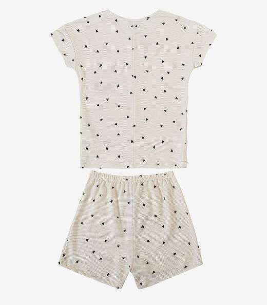 Pijama Menina Infantil Select Bege