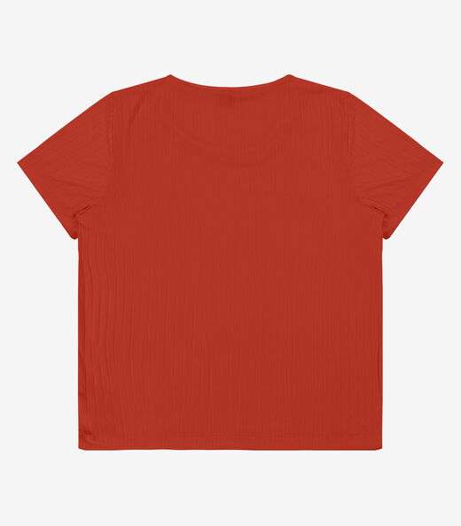 Blusa Malha Delicate Plus Infinita Cor Laranja