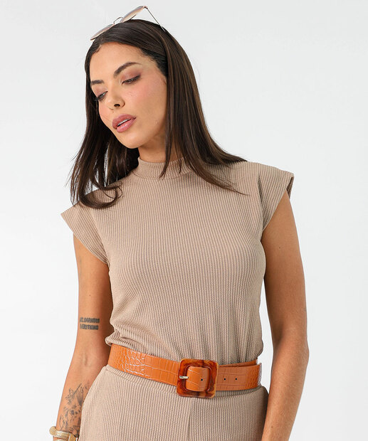 Image_Blusa Feminina Muscle Tee Textura Marisa Marrom
