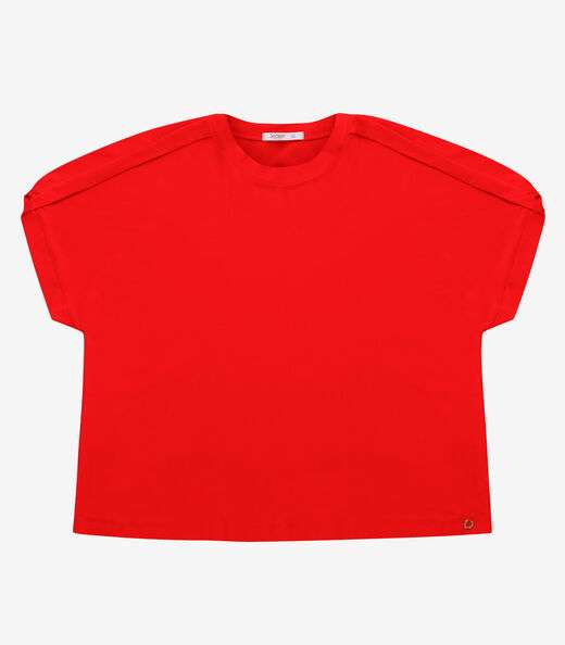 Blusa Feminina Manga Curta Secret Glam Laranja