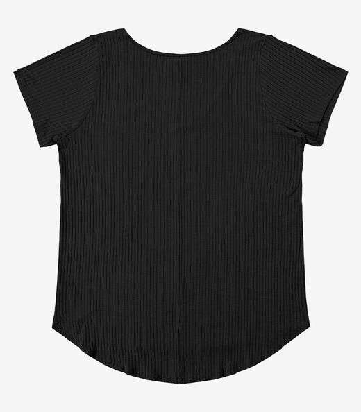Blusa Feminina Plus Size da Infinita Cor Preto