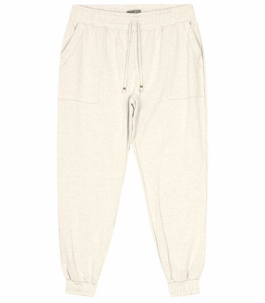 Calça Feminina Jogger Lurex Secret Glam Bege
