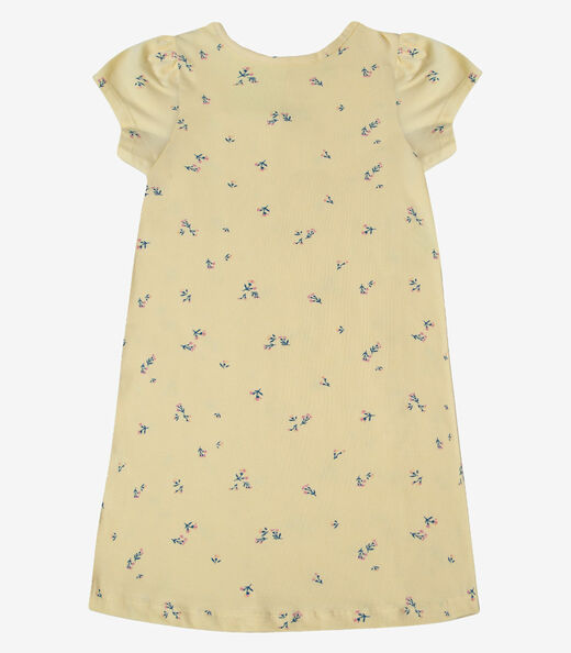 Vestido Infantil Estampado Select Amarelo