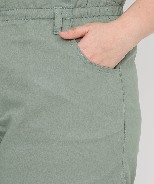 Shorts Plus Size Feminino Jeans Clochard Verde
