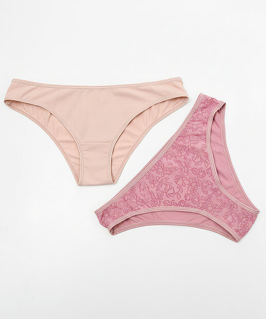 Image_Kit 2 Calcinhas Biquíni Estampada Bege