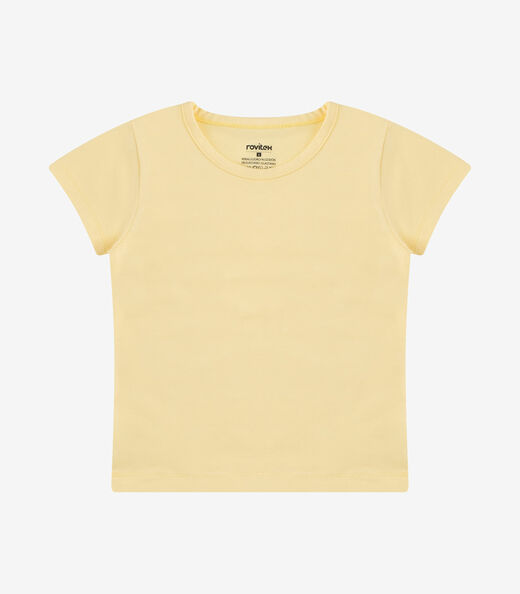 Blusa Básica Infantil Cotton Leve Rovi Kids Amarelo