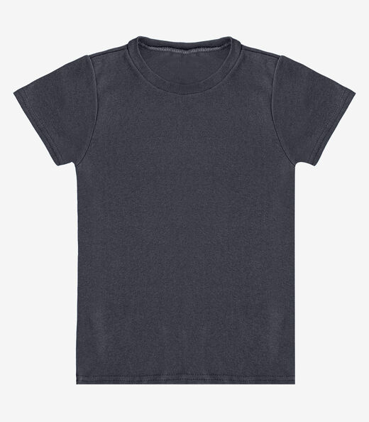 Blusa Infantil Manga Curta Básica Soletex Preto