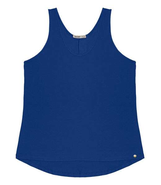 Regata Feminina Plus Size Secret Glam Azul