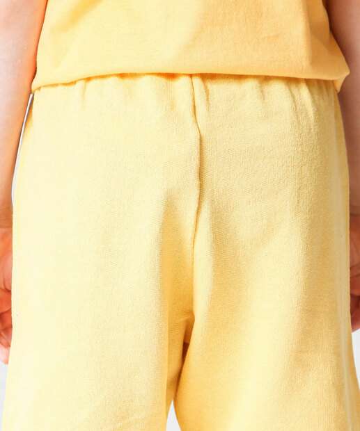 Bermuda Infantil Moletinho Básica Marisa Tam 4 a 10 Amarelo