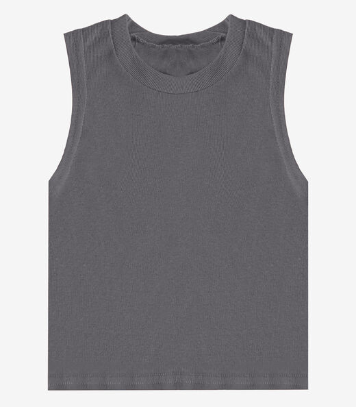 Regata Básica Infantil Lisa Soletex Cinza