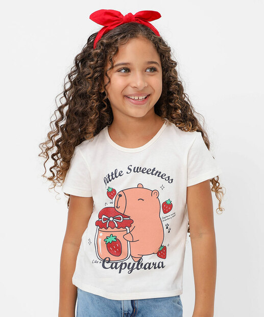 Image_Blusa Infantil Estampa Capivara Marisa Tam 4 a 10 Bege