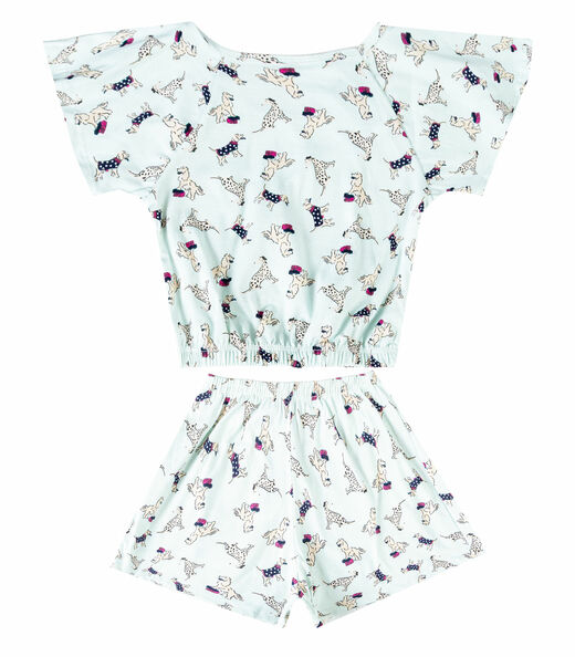Conjunto Infantil Menina Blusa E Short Select Bege