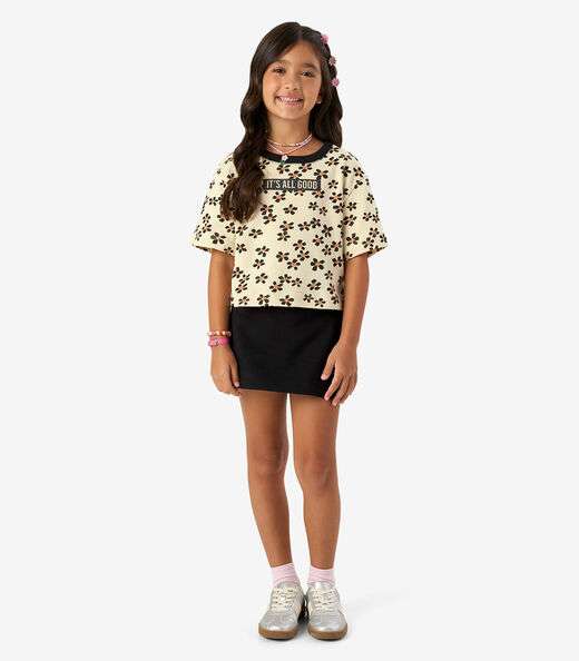 Blusa Feminina Malhao Fruit Rovi Kids Bege