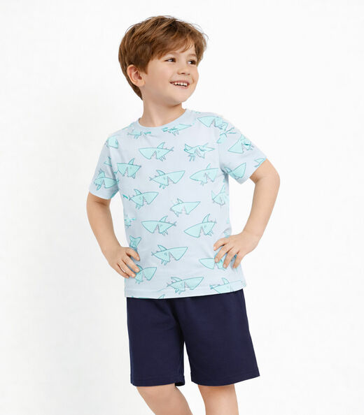 Image_Conjunto Infantil Camiseta e Bermuda Select Cinza