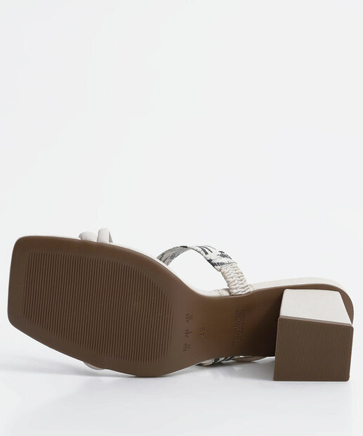 Tamanco Feminino Salto Grosso Animal Print Bebecê