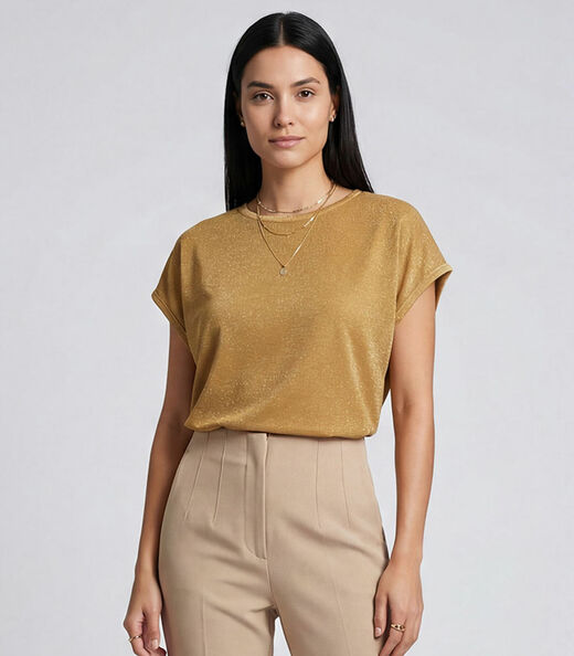 Image_Blusa Feminina Manga Cavada Infinita Cor Marrom