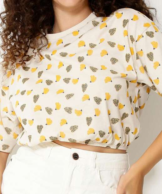 Image_Blusa Cropped Feminina Estampa Bananas Marisa
