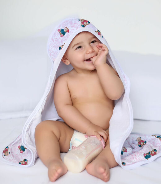 Image_Toalha Com Capuz Bebê Vivaldi Rosa