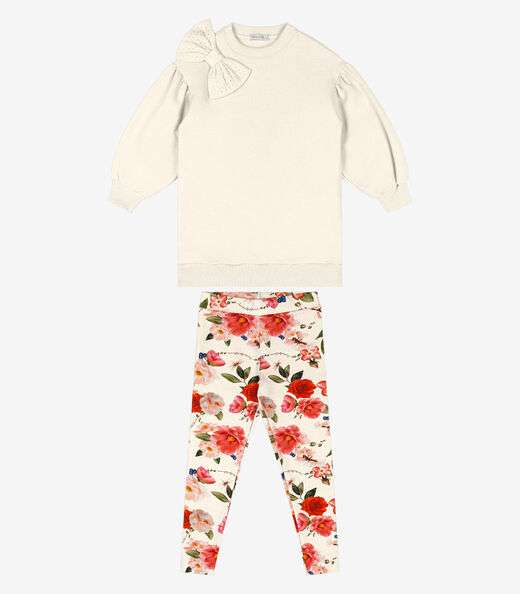 Conjunto Infantil Blusão Com Legging Trick Nick Bege