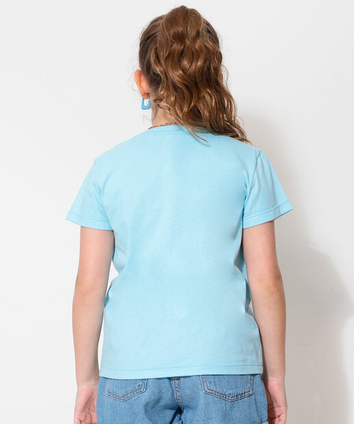 Camiseta Juvenil Estampa Stitch Disney Tam 10 a 16