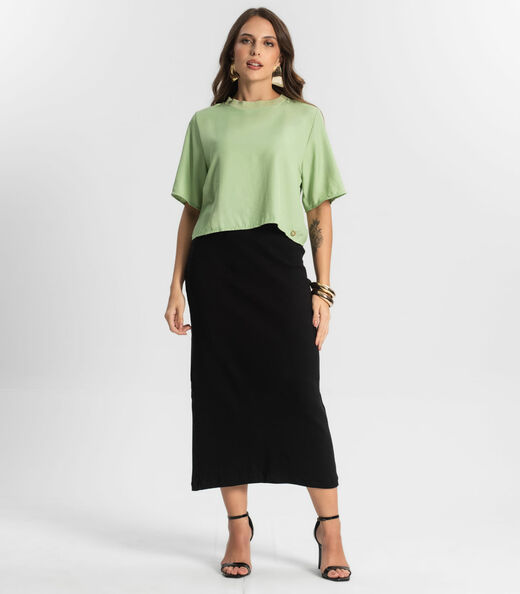 Blusa Feminina Manga Curta Endless Verde