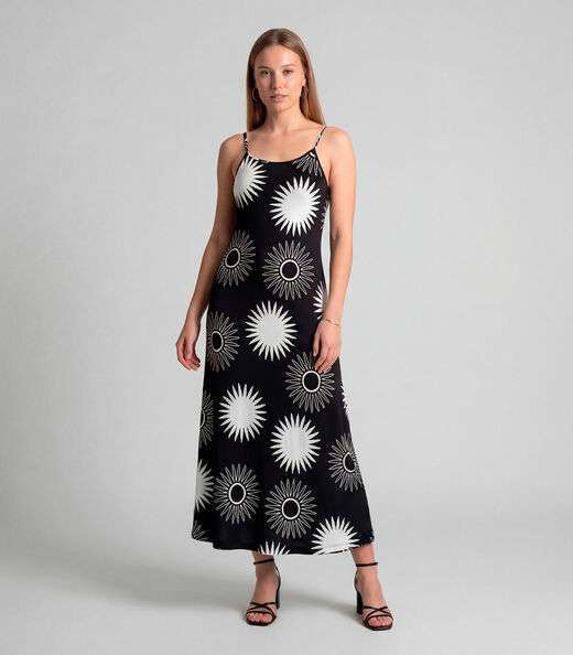 Image_Vestido Midi Com Alças Finas Infinita Cor Preto