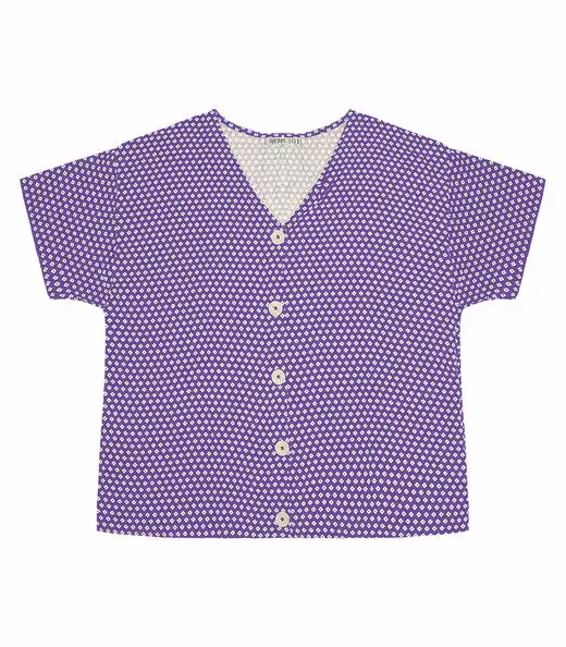 Camisa Feminina Plus Size Estampada Secret Glam Roxo