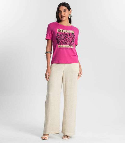 Blusa T- Shirt Feminina Rovitex Rosa