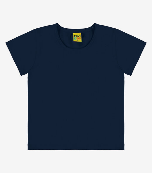 Blusa Básica Infantil Cotton Leve Rovi Kids Azul