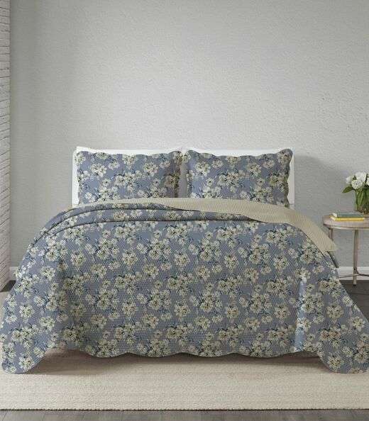 Jogo De Colcha Paris Queen Corttex Azul