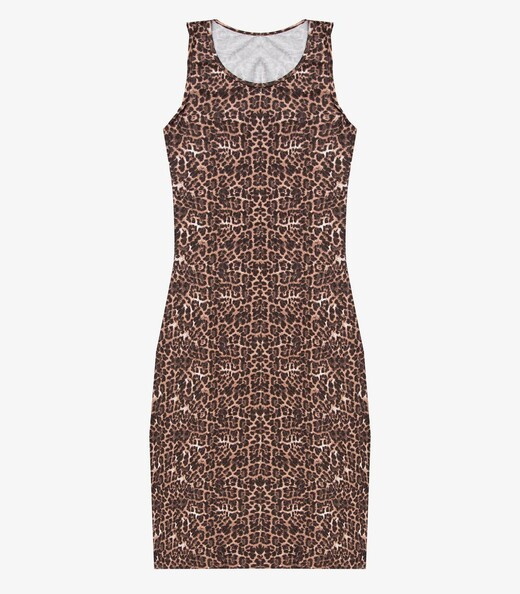 Vestido Midi Em Viscose Creponada Infinita Cor Marrom