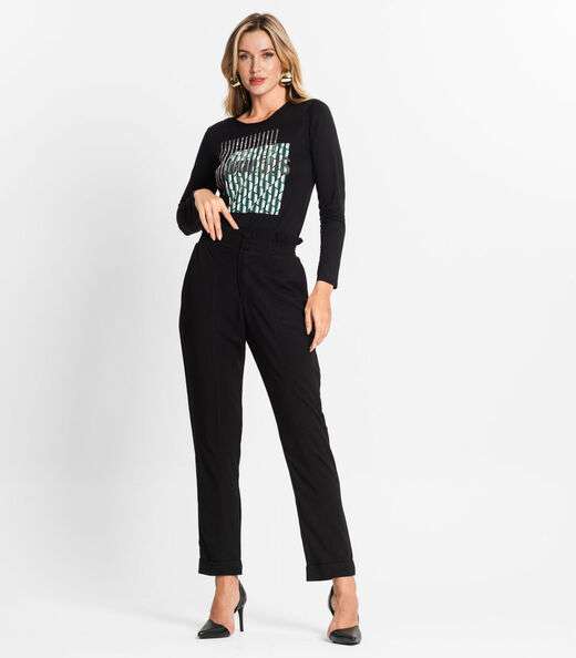 Blusa Feminina Manga Longa Endless Preto