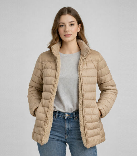 Image_Jaqueta Puffer Feminina Peluciada Sea Surf Bege