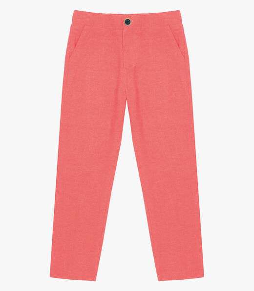 Calça Infantil Masculina Em Linho Trick Nick Rosa