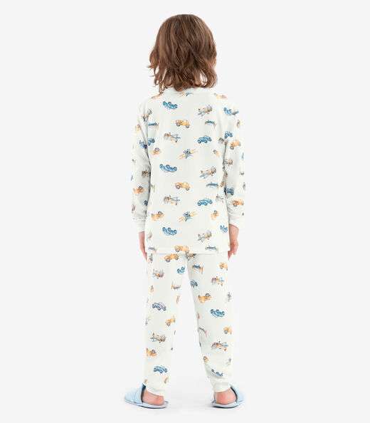 Pijama moletinho Rovi Kids Bege