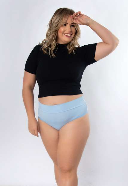 Kit 3 Calcinhas Amorosa Plus Size Microfibra Fio Duplo Concept Lingerie Multicol