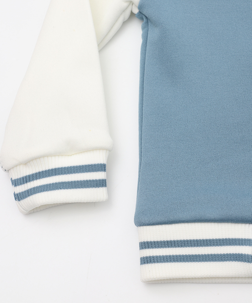 Jaqueta Infantil Bomber Moletom Patruha Canina Tam 1 a 3 Azul