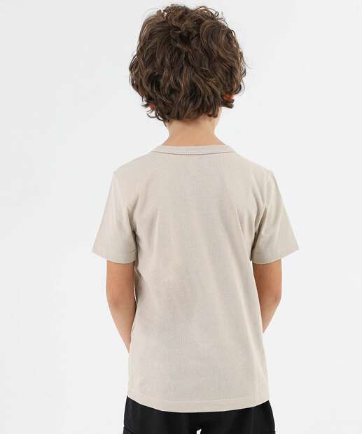 Camiseta Infantil Homem Aranha Marvel Tam 4 a 10 Bege