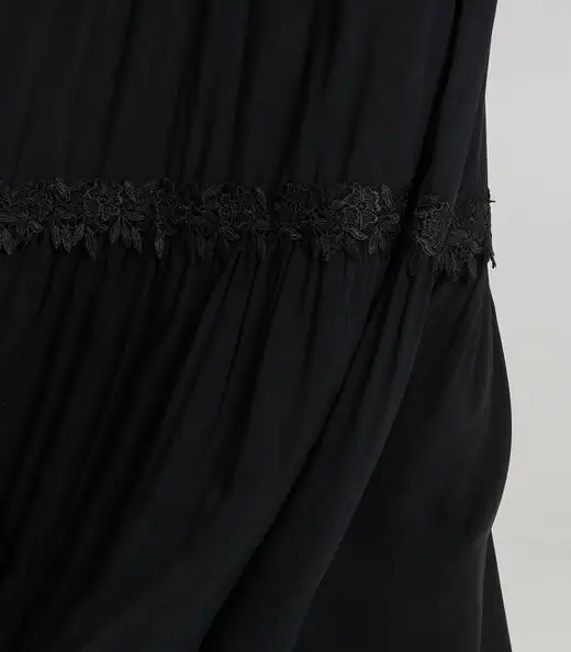 Saia Longa Feminina em Tecido Dianna Preto