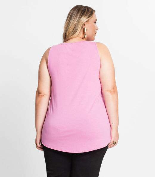Blusa Feminina Plus Infinita Cor Rosa