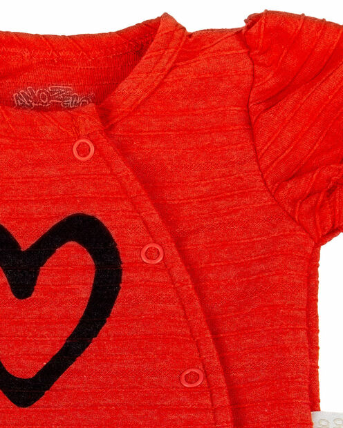 Kit Body Bebê Menina Cotton Estampado Coração I Love You To The Moon - Marinho
