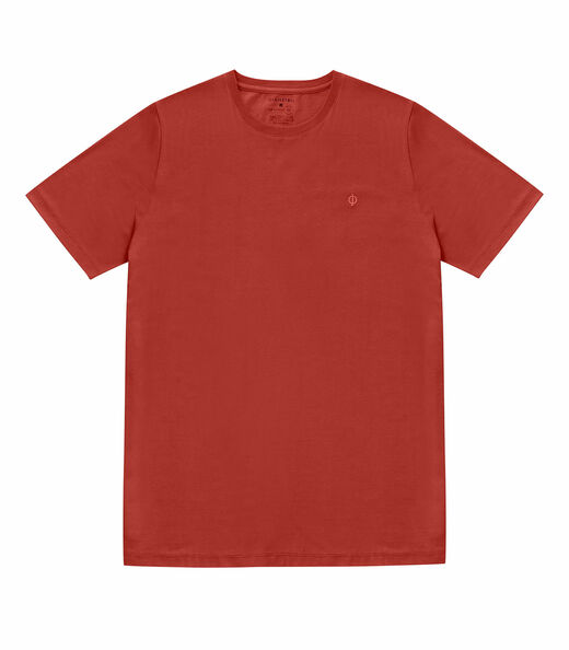 Camiseta Masculina Básica Meia Malha Diametro Vermelho