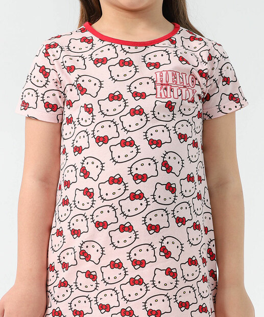 Camisola Infantil Hello Kitty Tam 4 a 12 Rosa