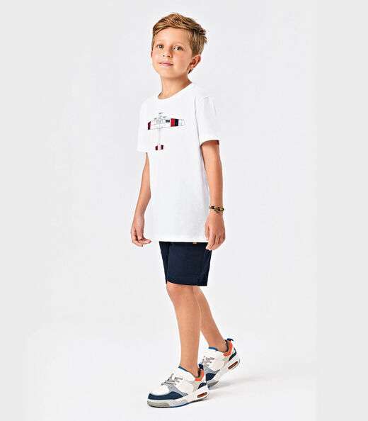 Bermuda Menino Linho Trick Nick Azul