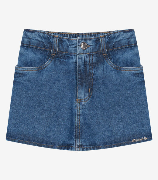 Shorts Saia Infantil Jeans Trick Nick Azul