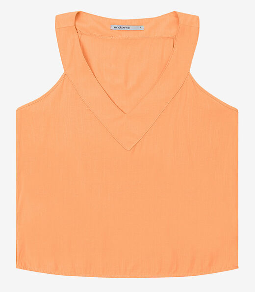 Regata Viscose Slub Feminina Endless Laranja