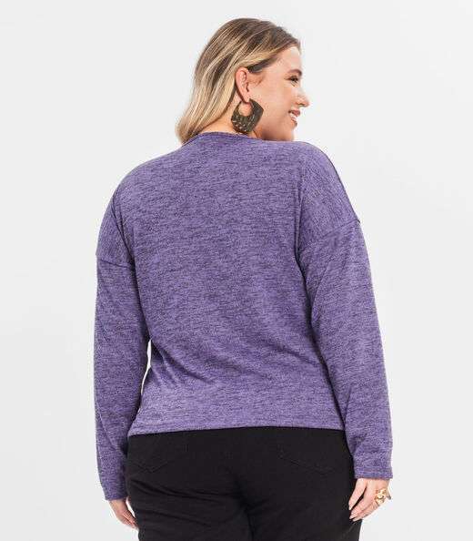 Blusa Feminina Plus Infinita Cor Roxo