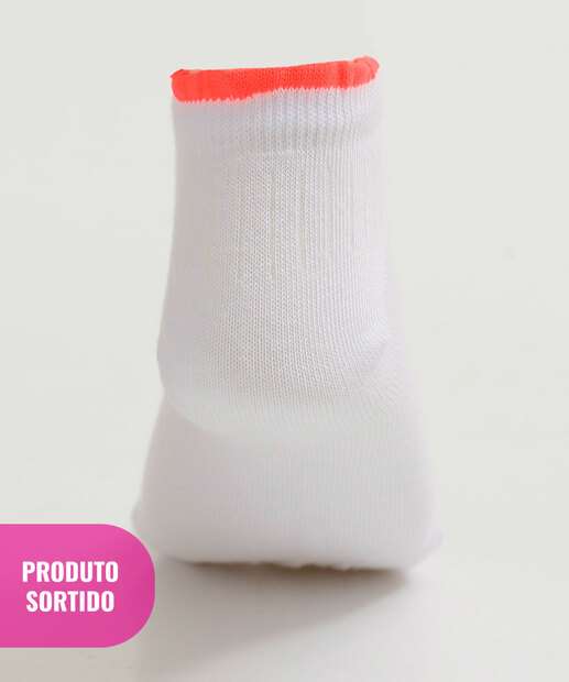 Kit 2 Pares Meias Sortida Feminina Soquete Claika