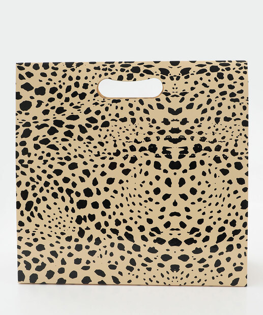 Embalagem Presente Sacola Animal Print Marisa Bege
