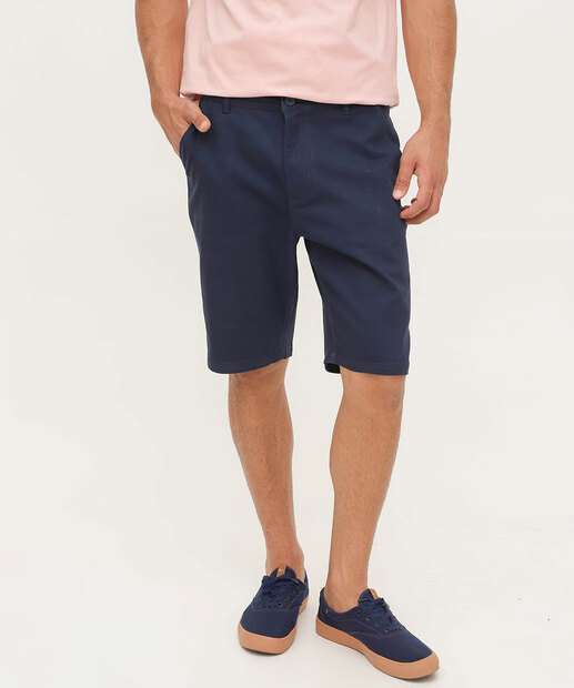 Bermuda Masculina Sarja Chino Marisa Azul